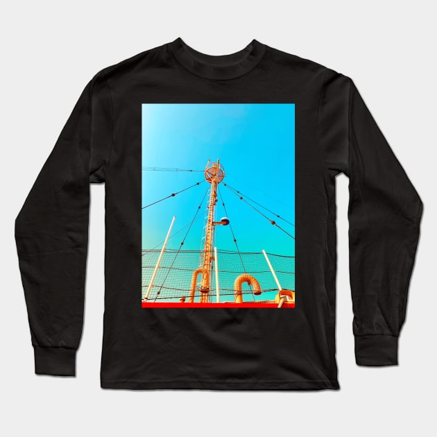 Ship Detail Long Sleeve T-Shirt by Herz40